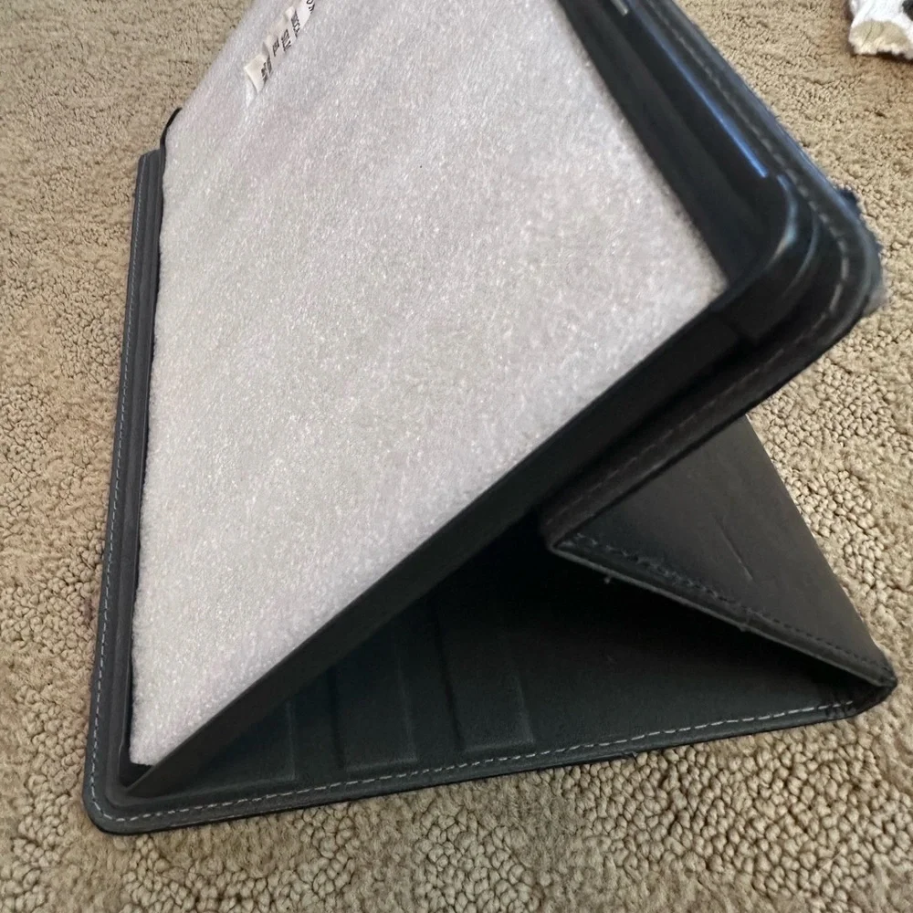 Sleek Black Tablet Cover with Leather-like Finish